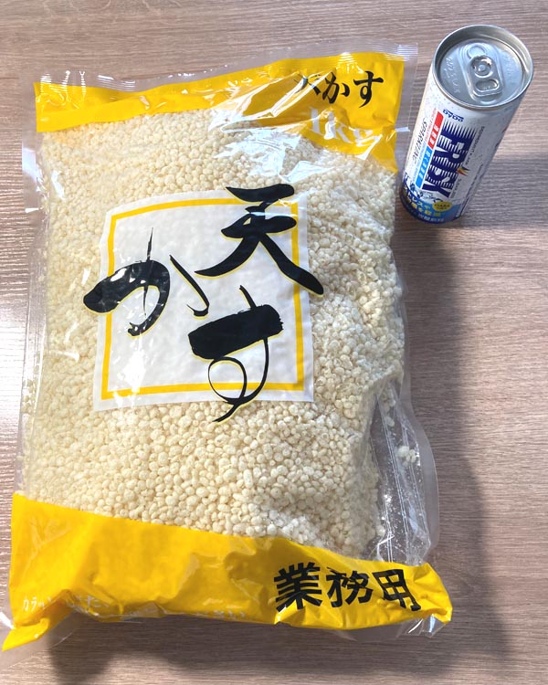 揚げ玉1kgということは、1kg分の揚げ玉ということです