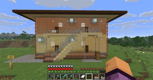 アパートの正面